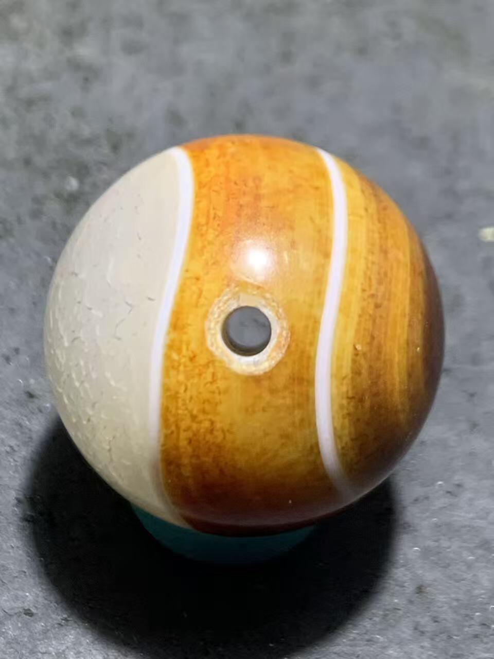 精美天眼高玉化龙纹缠丝玛瑙2.0圆珠一颗