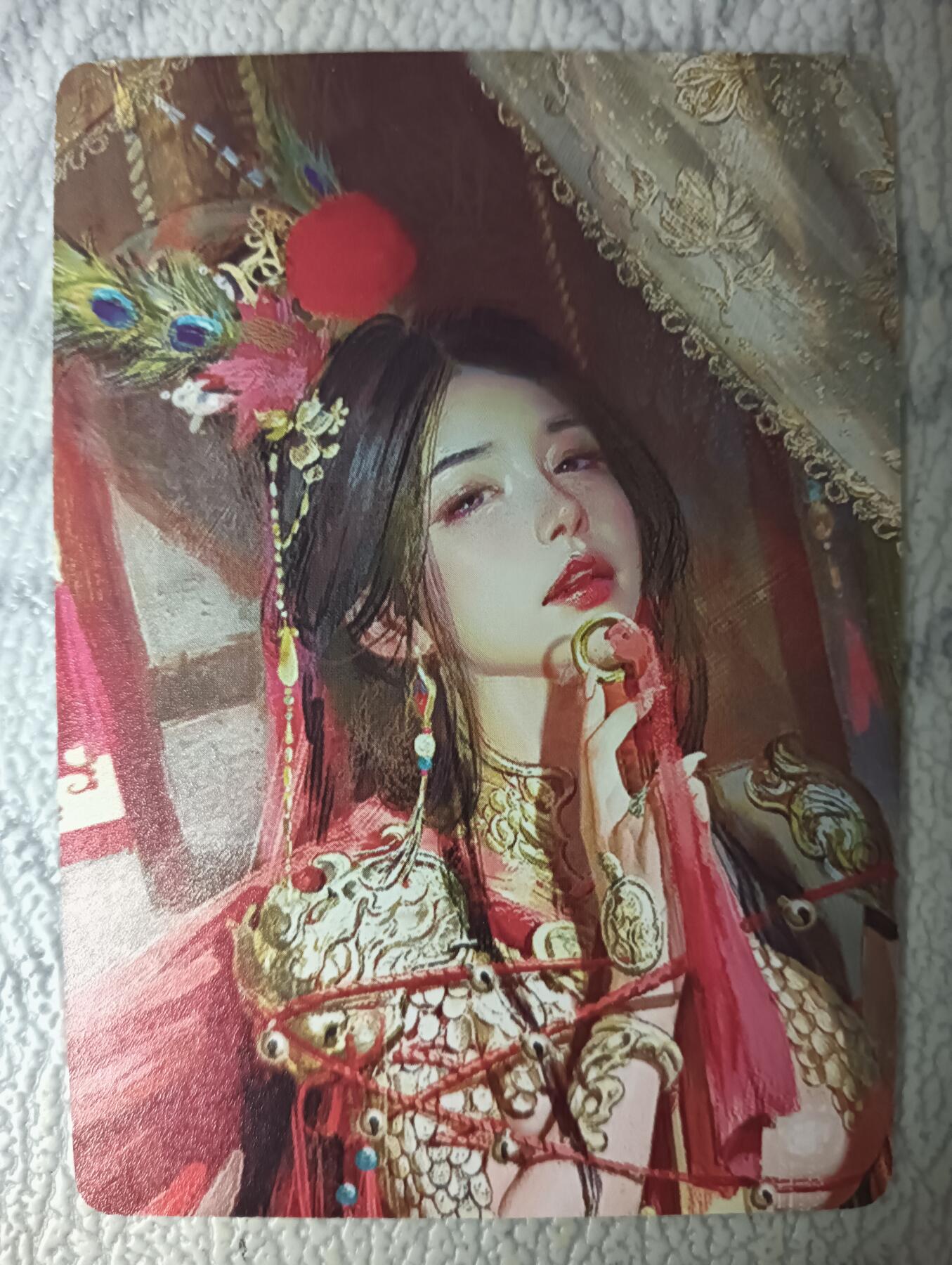 花开卡拍第44期（10月26号周日截拍，品控勿拍!!!拍品不寄存，运费5元，自制卡难免瑕疵，可能存在轻微撞角爆边等出厂瑕疵，品控介意勿拍！） 燎原卡牌 人间传 扈三娘 大头卡