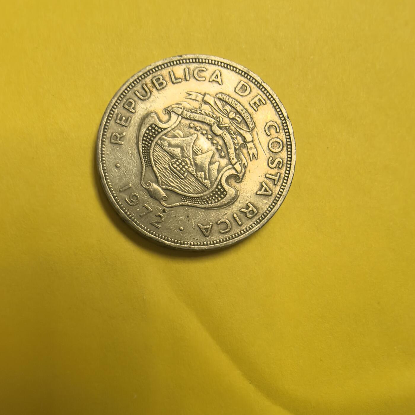 泡泡币外币第十三场可代拍15038385335微信 1972年哥斯达黎加2月。