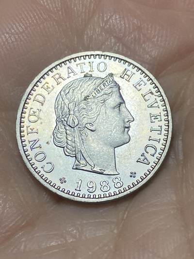 2025年第一百一十七场(总第一百四十三场）外国好品散币(免佣金) 瑞士🇨🇭1988年20分