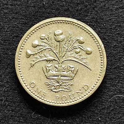 【全场包邮】纯粹捡漏拍472场（免费代拍第9场） - 英国1984年1镑四邦国花系列苏格兰蓟花纪念币