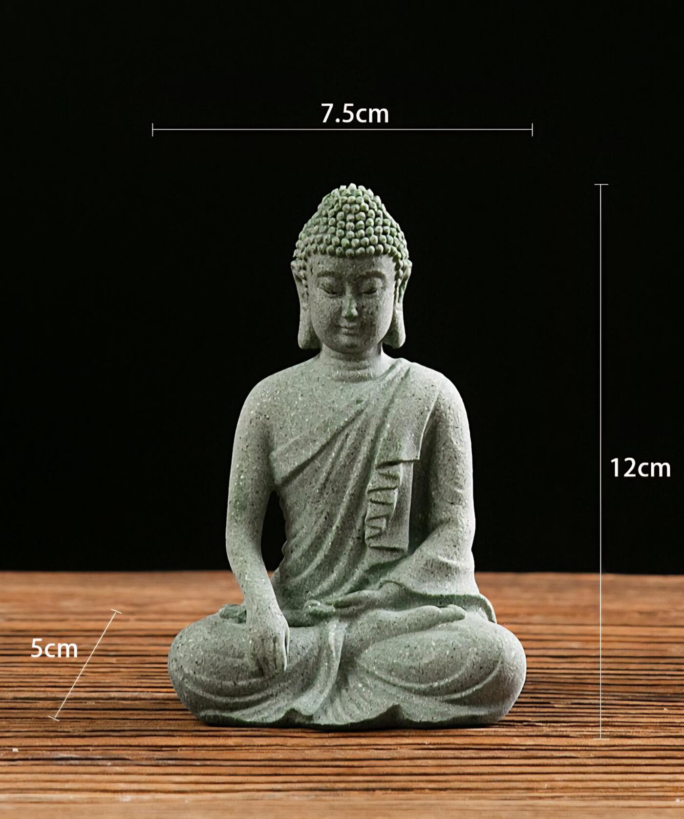 听雨轩（八） 青砂石佛摆件 禅坐