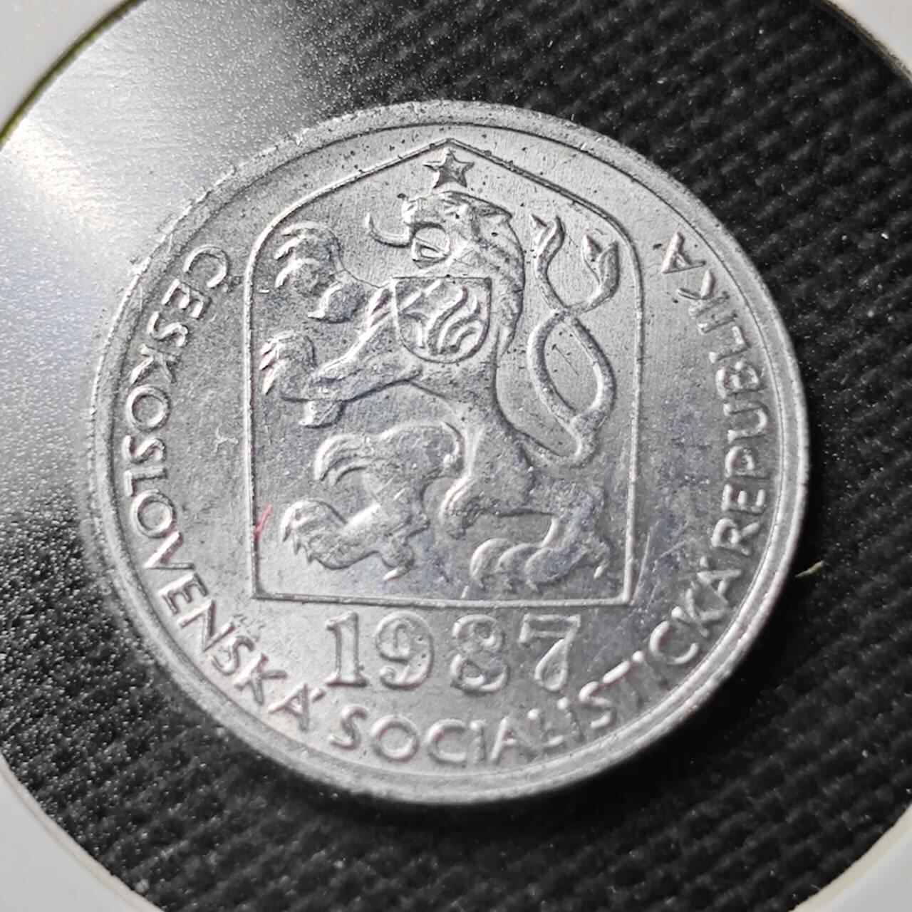 KK钱币收藏小铺  第358场  2月预留时间 周末发货  1987捷克斯洛伐克10赫勒 好品