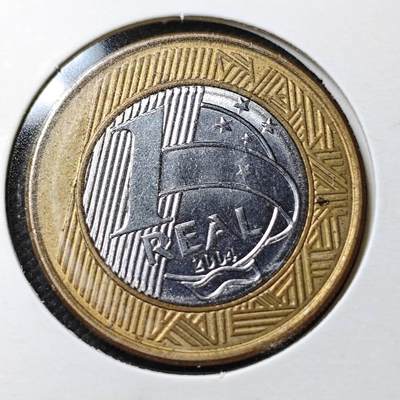 KK钱币收藏小铺  第358场  2月预留时间 周末发货 -  2004巴西1瑞尔双色币