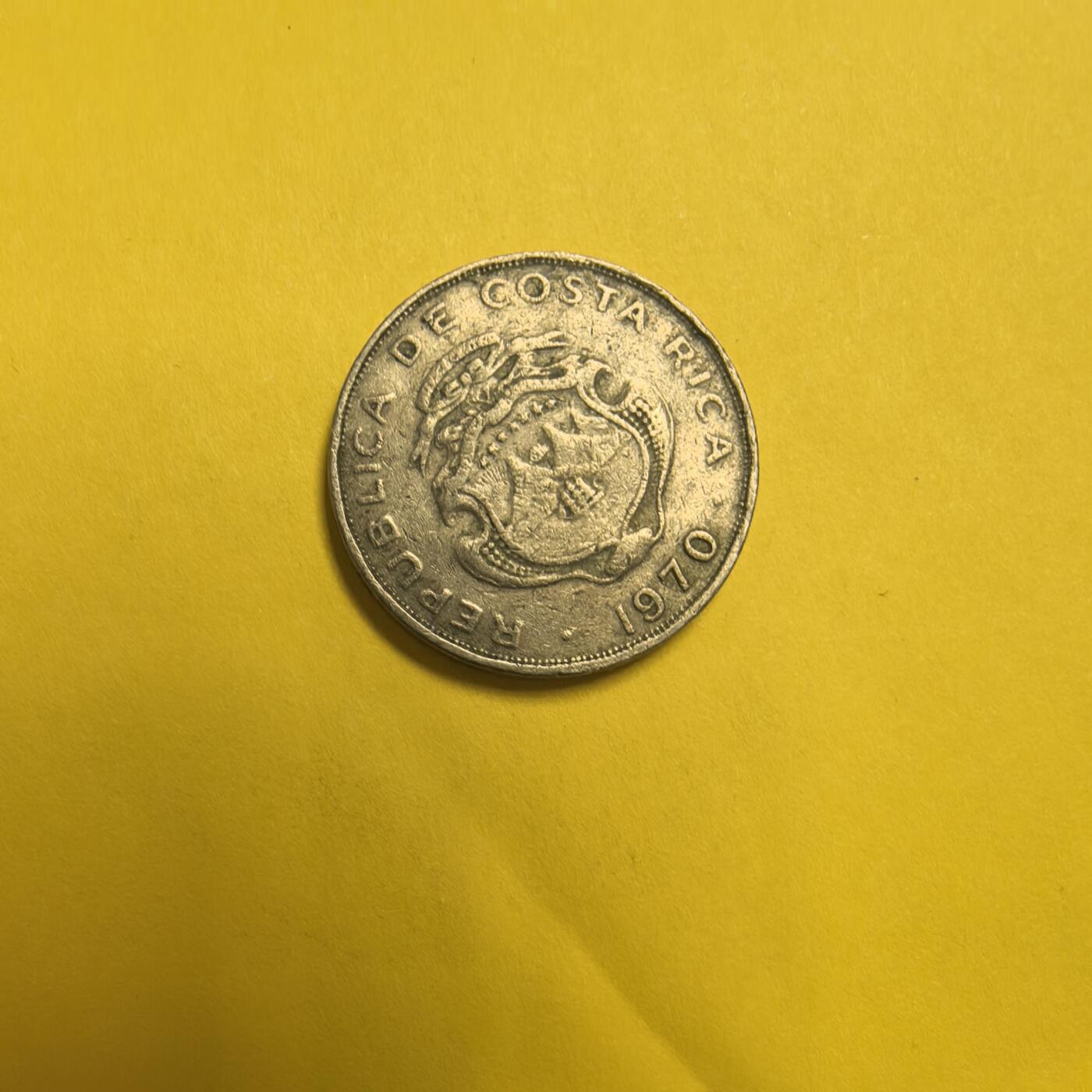 泡泡币外币第十三场可代拍15038385335微信 1970年哥斯达黎加2元