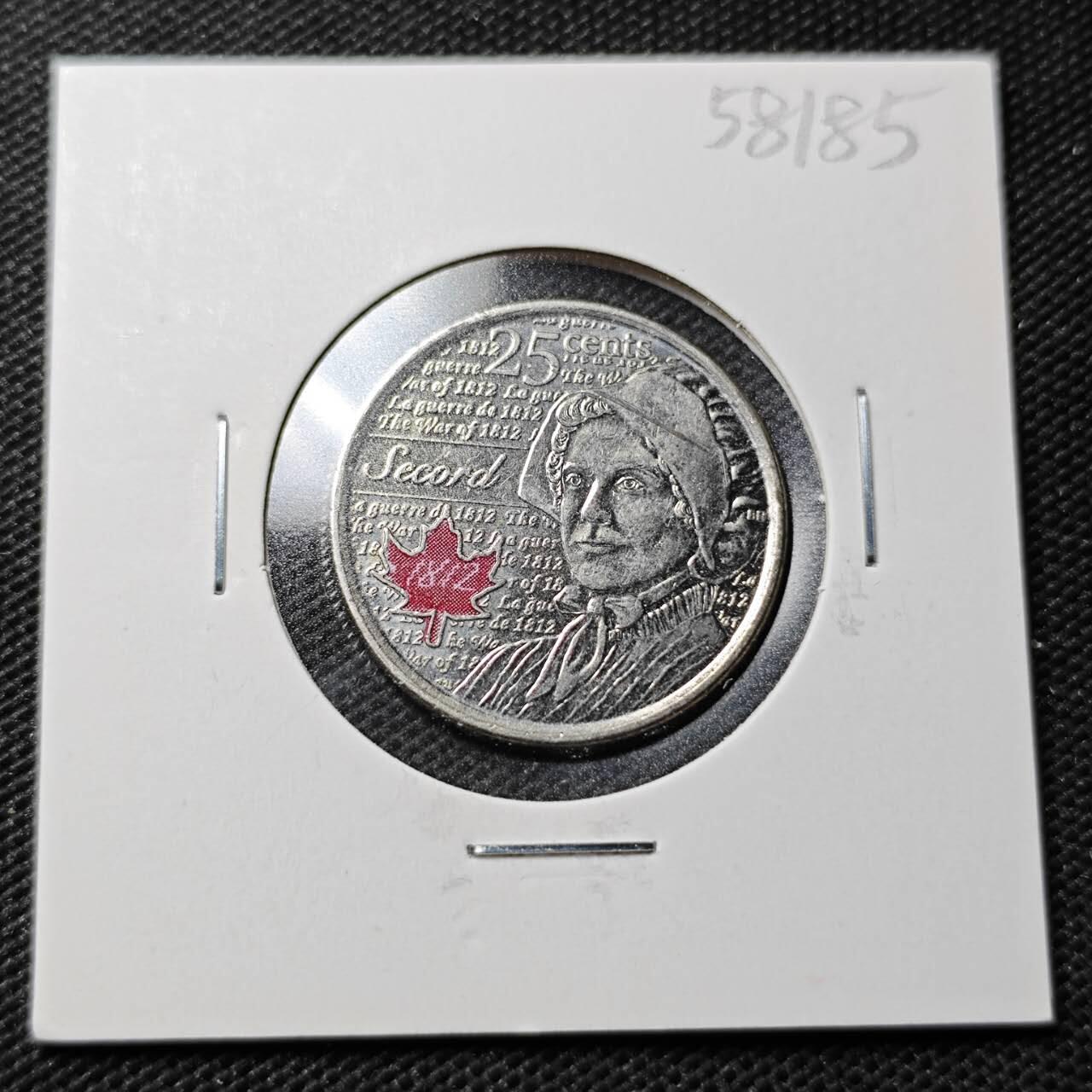 KK钱币收藏小铺  第358场  2月预留时间 周末发货  2013加拿大25分 彩色纪念币