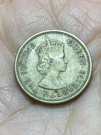 2025年第一百一十七场(总第一百四十三场）外国好品散币(免佣金) 英属加勒比领地1965年5分(伊丽莎白二世青年带冠)