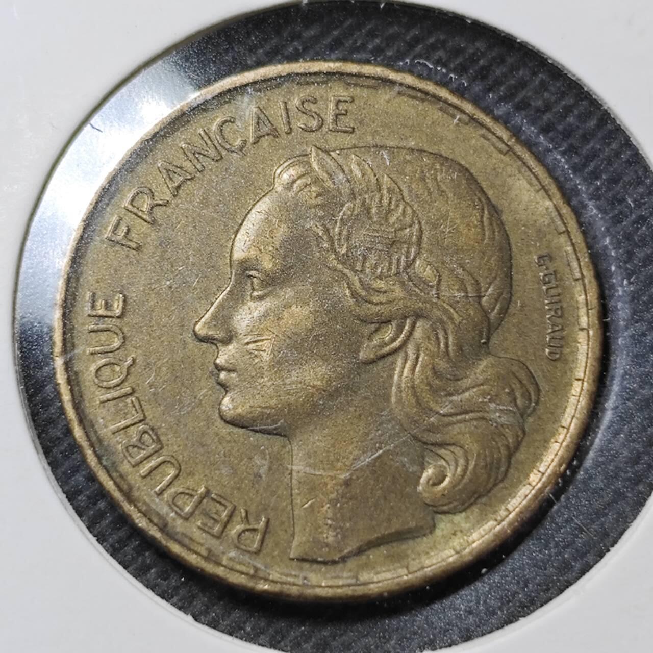 KK钱币收藏小铺  第359场  2月预留时间 周末发货  1951法国20法郎