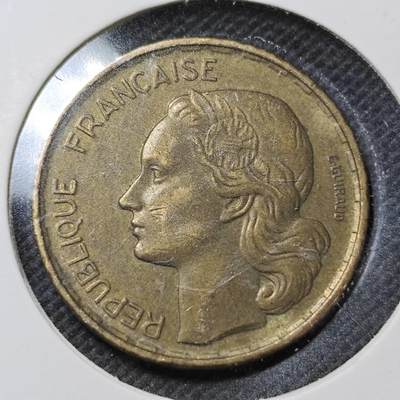 KK钱币收藏小铺  第359场  2月预留时间 周末发货 -  1951法国20法郎