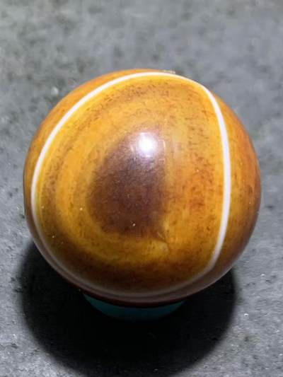 精美天眼高玉化龙纹缠丝玛瑙2.0圆珠一颗 - 精美天眼高玉化龙纹缠丝玛瑙2.0圆珠一颗