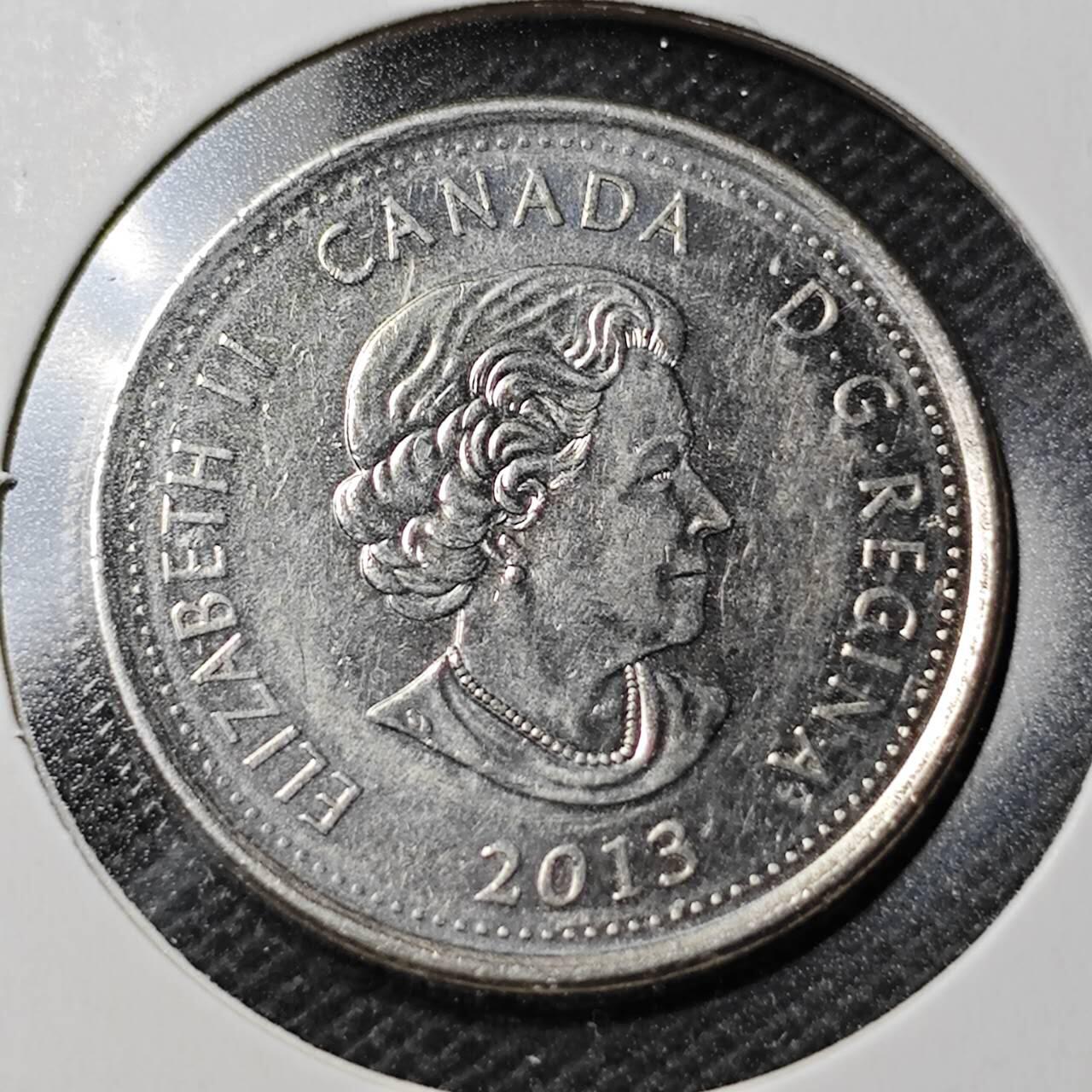 KK钱币收藏小铺  第358场  2月预留时间 周末发货  2013加拿大25分 彩色纪念币