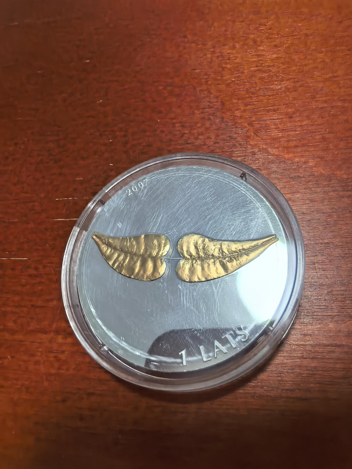 长老汇蛇年精选第六十七场拍卖 2007拉脱维亚生命1拉特镀金精制银币，1盎司925银，盒证全，5000枚