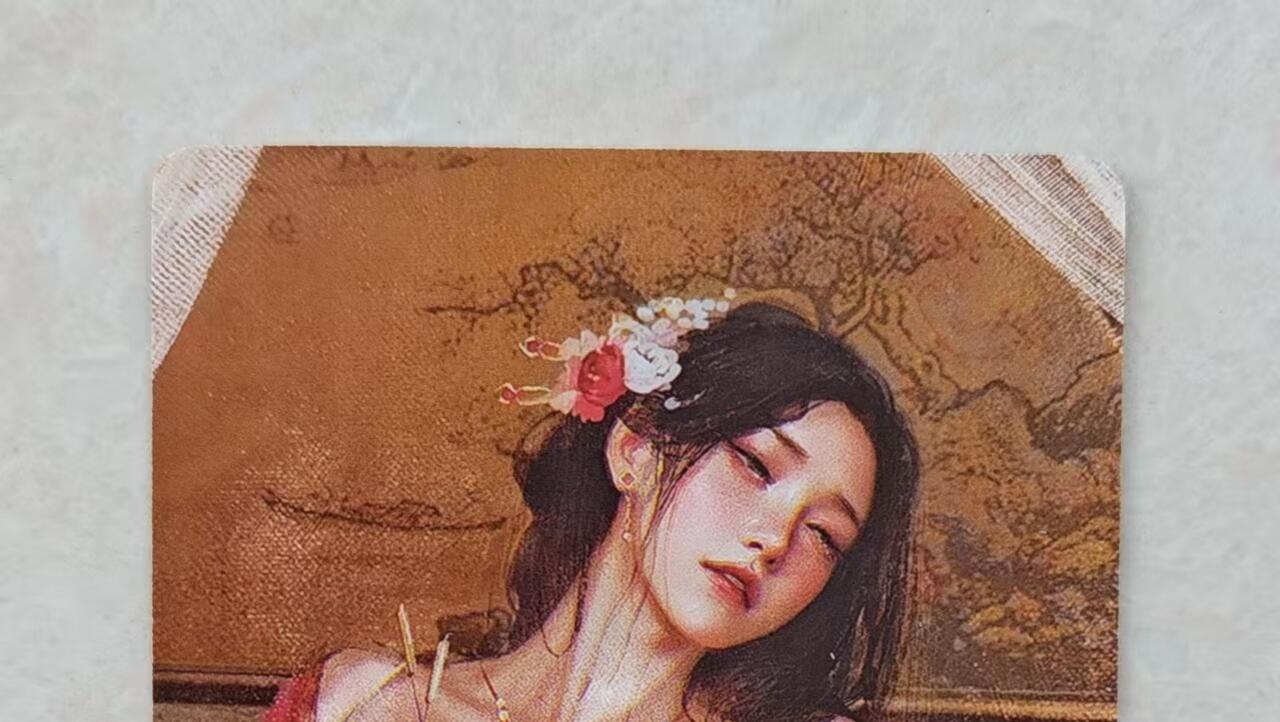 花开卡拍第44期（10月26号周日截拍，品控勿拍!!!拍品不寄存，运费5元，自制卡难免瑕疵，可能存在轻微撞角爆边等出厂瑕疵，品控介意勿拍！） 焱卡 人间传 近景大头卡 李巧奴
