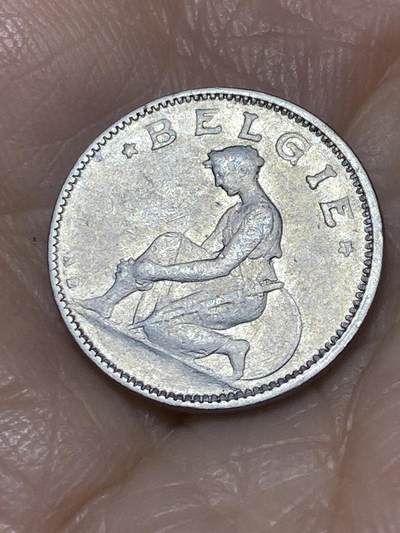 2025年第一百一十七场(总第一百四十三场）外国好品散币(免佣金) 比利时🇧🇪1925年50分(阿尔贝一世时期，荷语版)