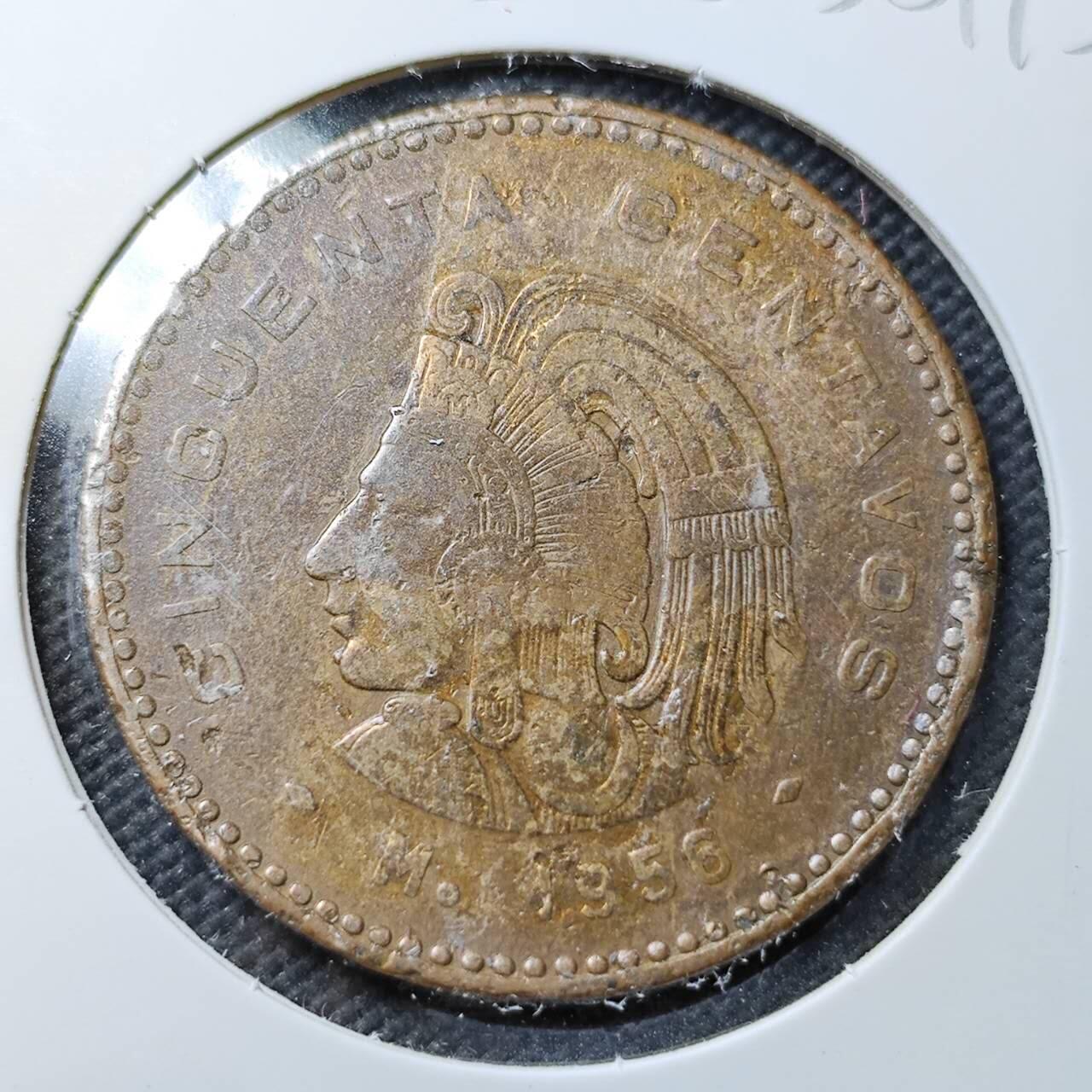 KK钱币收藏小铺  第358场  2月预留时间 周末发货  1956墨西哥大铜币