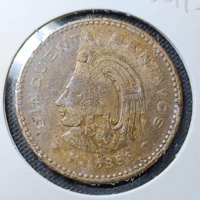 KK钱币收藏小铺  第358场  2月预留时间 周末发货 -  1956墨西哥大铜币