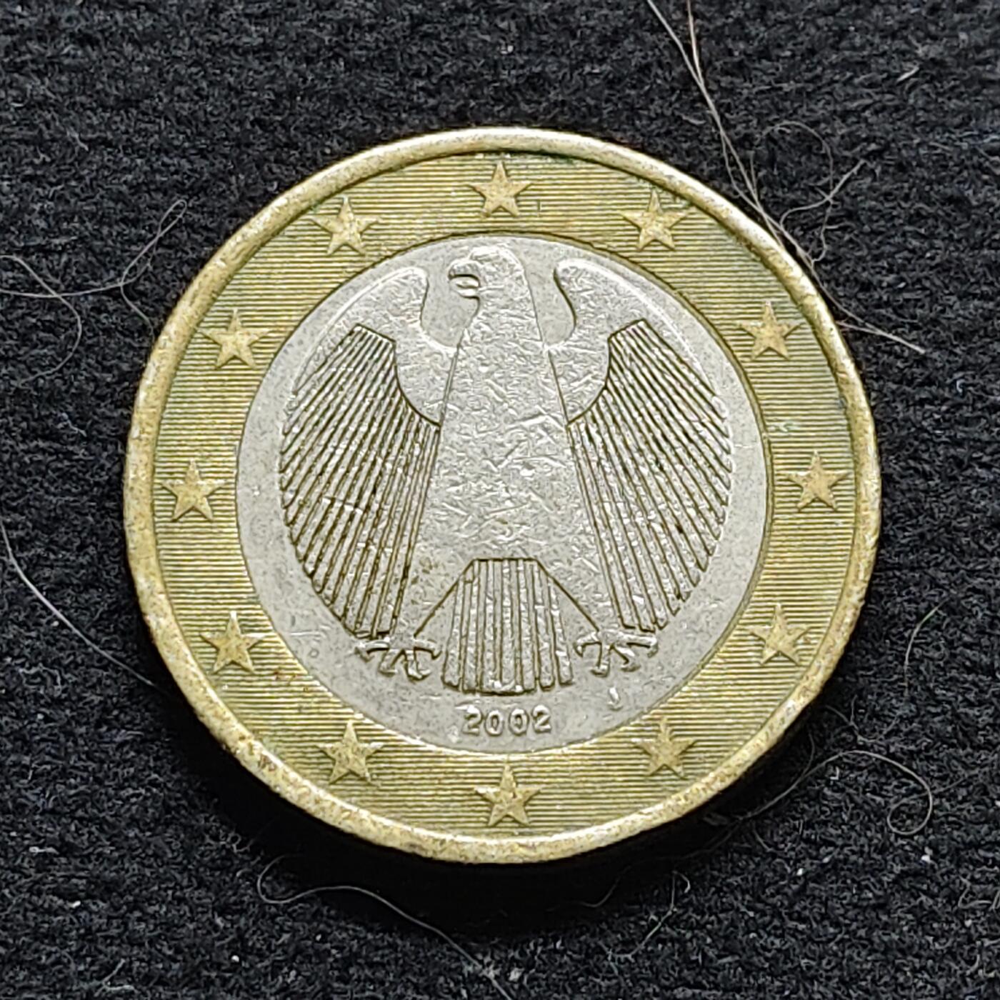 【全场包邮】纯粹捡漏拍472场（免费代拍第9场） 德国2002年1欧元双色币