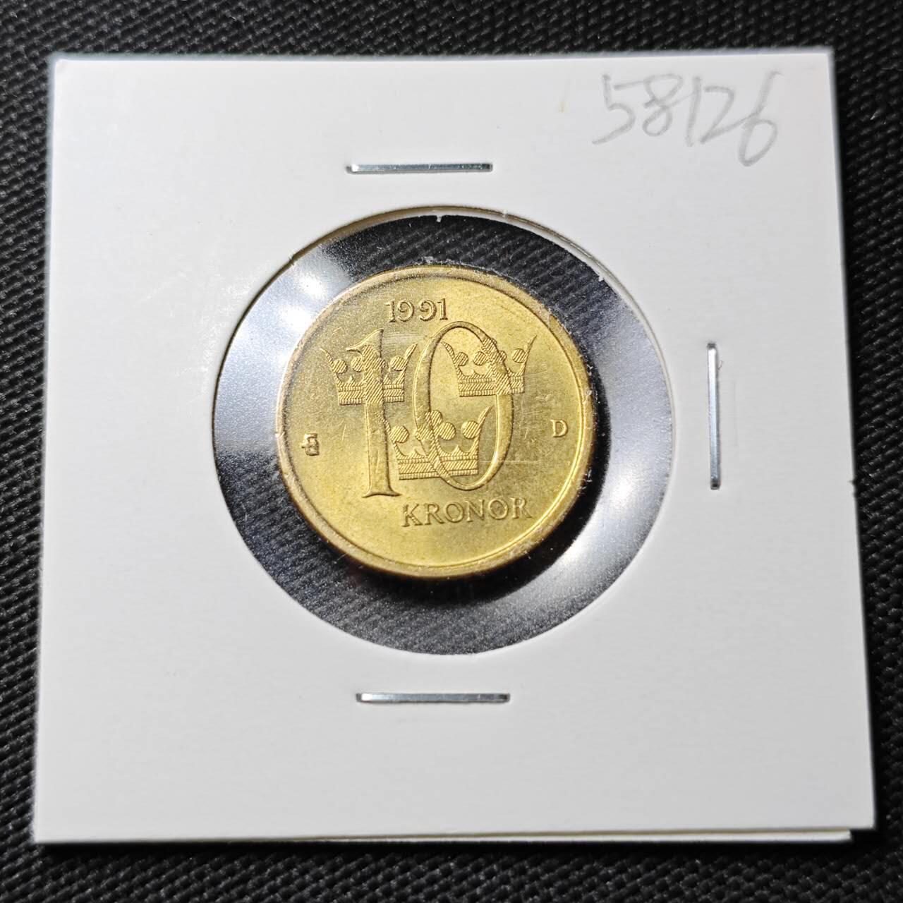 KK钱币收藏小铺  第358场  2月预留时间 周末发货  瑞典10克朗 好品