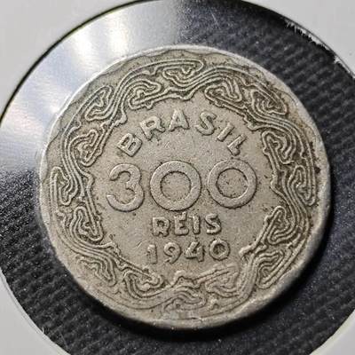 KK钱币收藏小铺  第359场  2月预留时间 周末发货 - 1940巴西300瑞斯 
