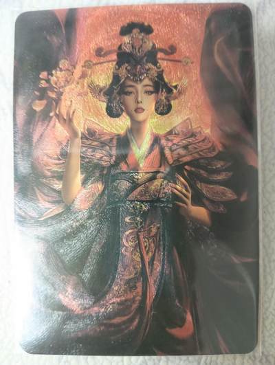 花开卡拍第44期（10月26号周日截拍，品控勿拍!!!拍品不寄存，运费5元，自制卡难免瑕疵，可能存在轻微撞角爆边等出厂瑕疵，品控介意勿拍！） - 宁缺卡牌  特卡粗闪  冰冰版（武则天）  1张
