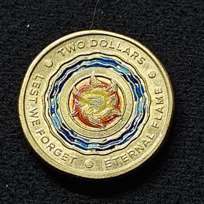 【全场包邮】纯粹捡漏拍472场（免费代拍第9场） - 澳大利亚2018年2元“以免我们忘记”彩色纪念币