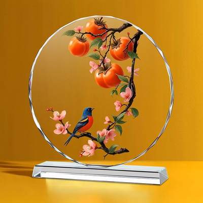 同乐钱币， - 招财龙12生肖水晶摆件吉祥物公司店铺办公室前台家居客厅礼品摆台