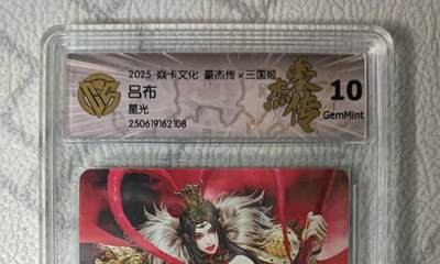 花开卡拍第44期（10月26号周日截拍，品控勿拍!!!拍品不寄存，运费5元，自制卡难免瑕疵，可能存在轻微撞角爆边等出厂瑕疵，品控介意勿拍！） - 焱卡文化 豪杰传 黑暗王朝 吕布 星光 CCG评级10g