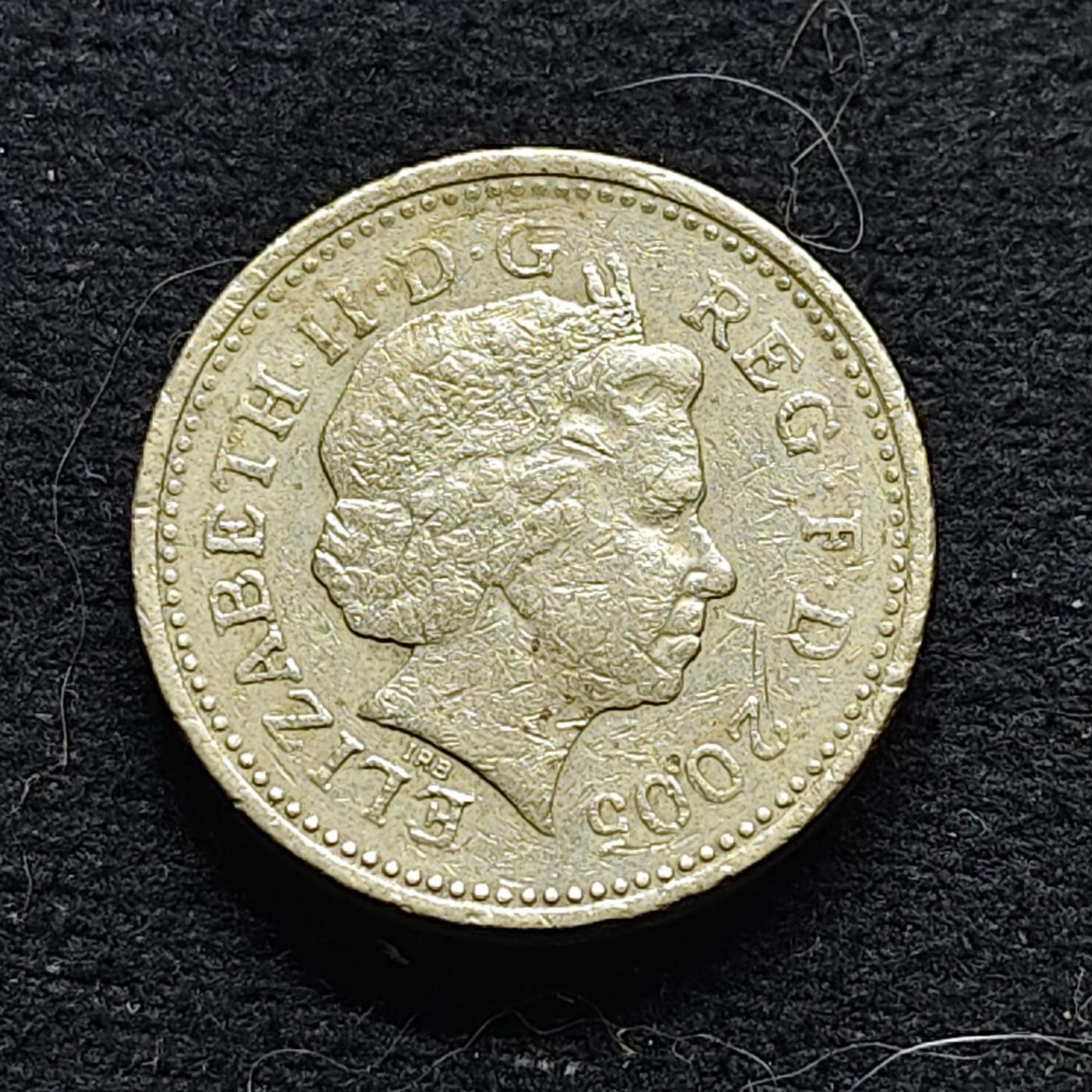 【全场包邮】纯粹捡漏拍472场（免费代拍第9场） 英国2005年四邦国桥系列梅奈大桥1镑纪念币