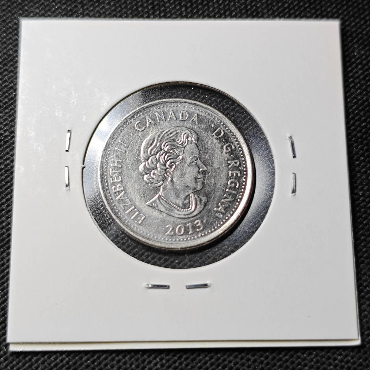 KK钱币收藏小铺  第358场  2月预留时间 周末发货  2013加拿大25分 彩色纪念币