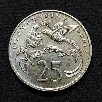 【全场包邮】纯粹捡漏拍472场（免费代拍第9场） - 牙买加1989年25分国鸟红嘴长尾蜂鸟