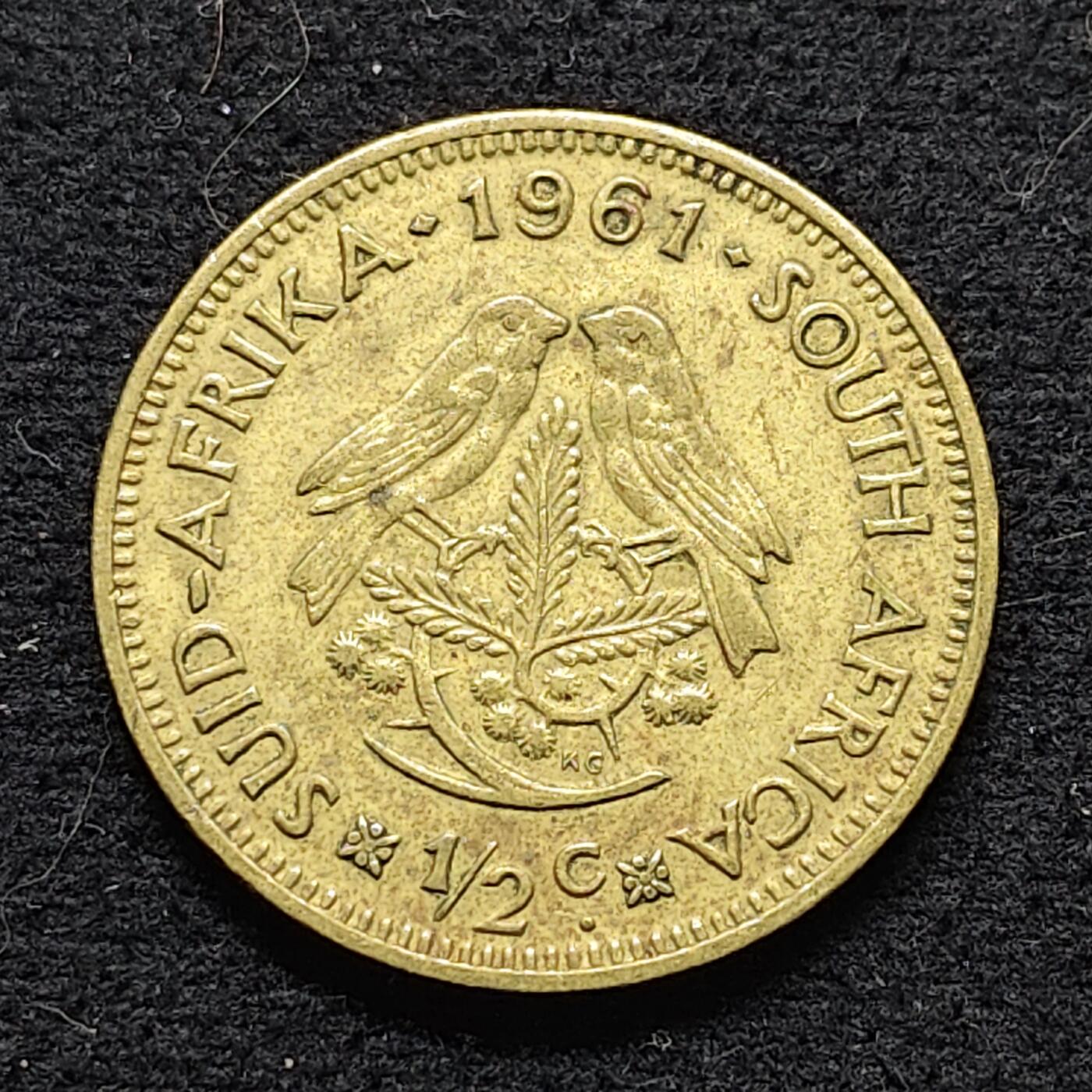 【全场包邮】纯粹捡漏拍472场（免费代拍第9场） 南非1961年吕贝克1/2分