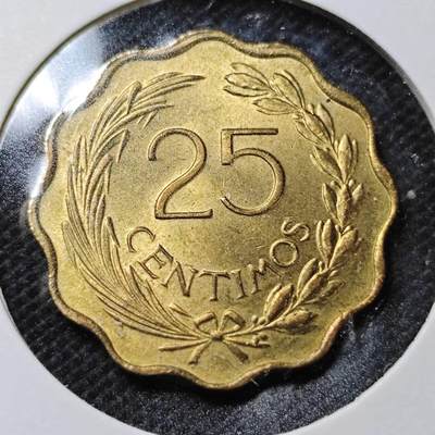 KK钱币收藏小铺  第359场  2月预留时间 周末发货 - 1953乌拉圭25分好品铜币