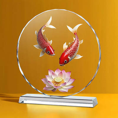 同乐钱币， - 招财龙12生肖水晶摆件吉祥物公司店铺办公室前台家居客厅礼品摆台