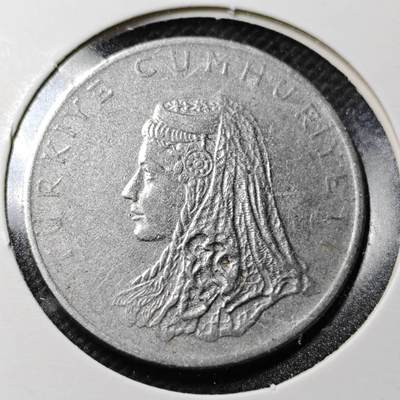 KK钱币收藏小铺  第358场  2月预留时间 周末发货 -  1972土耳其50库鲁 披纱女士