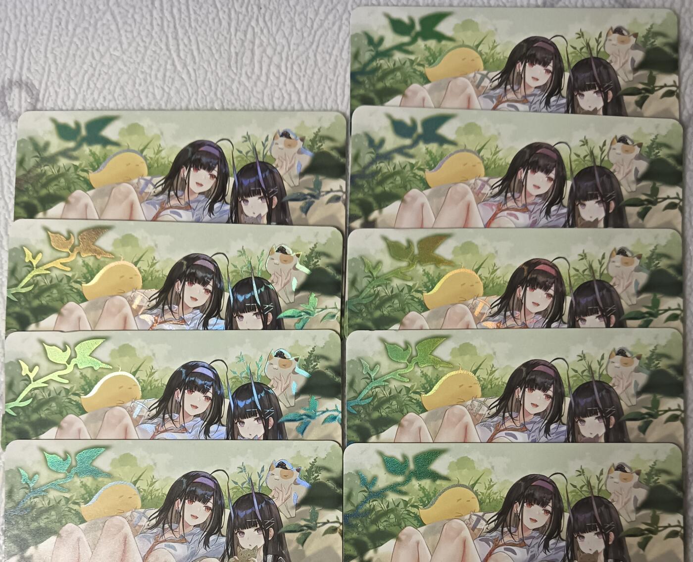 花开卡拍第44期（10月26号周日截拍，品控勿拍!!!拍品不寄存，运费5元，自制卡难免瑕疵，可能存在轻微撞角爆边等出厂瑕疵，品控介意勿拍！） 碧蓝航线 卡牌 9张彩闪