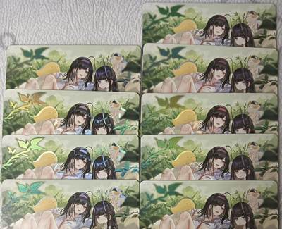 花开卡拍第44期（10月26号周日截拍，品控勿拍!!!拍品不寄存，运费5元，自制卡难免瑕疵，可能存在轻微撞角爆边等出厂瑕疵，品控介意勿拍！） - 碧蓝航线 卡牌 9张彩闪