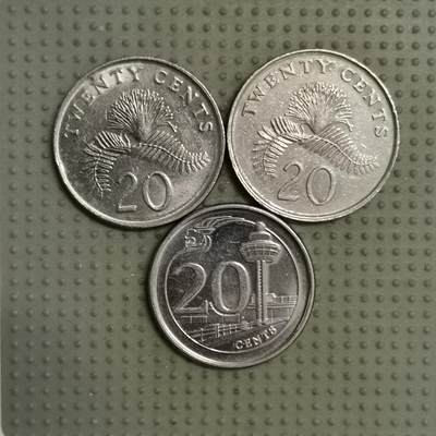 2025年第108场各国散币拍卖（总第108场） - 新加坡20分3枚