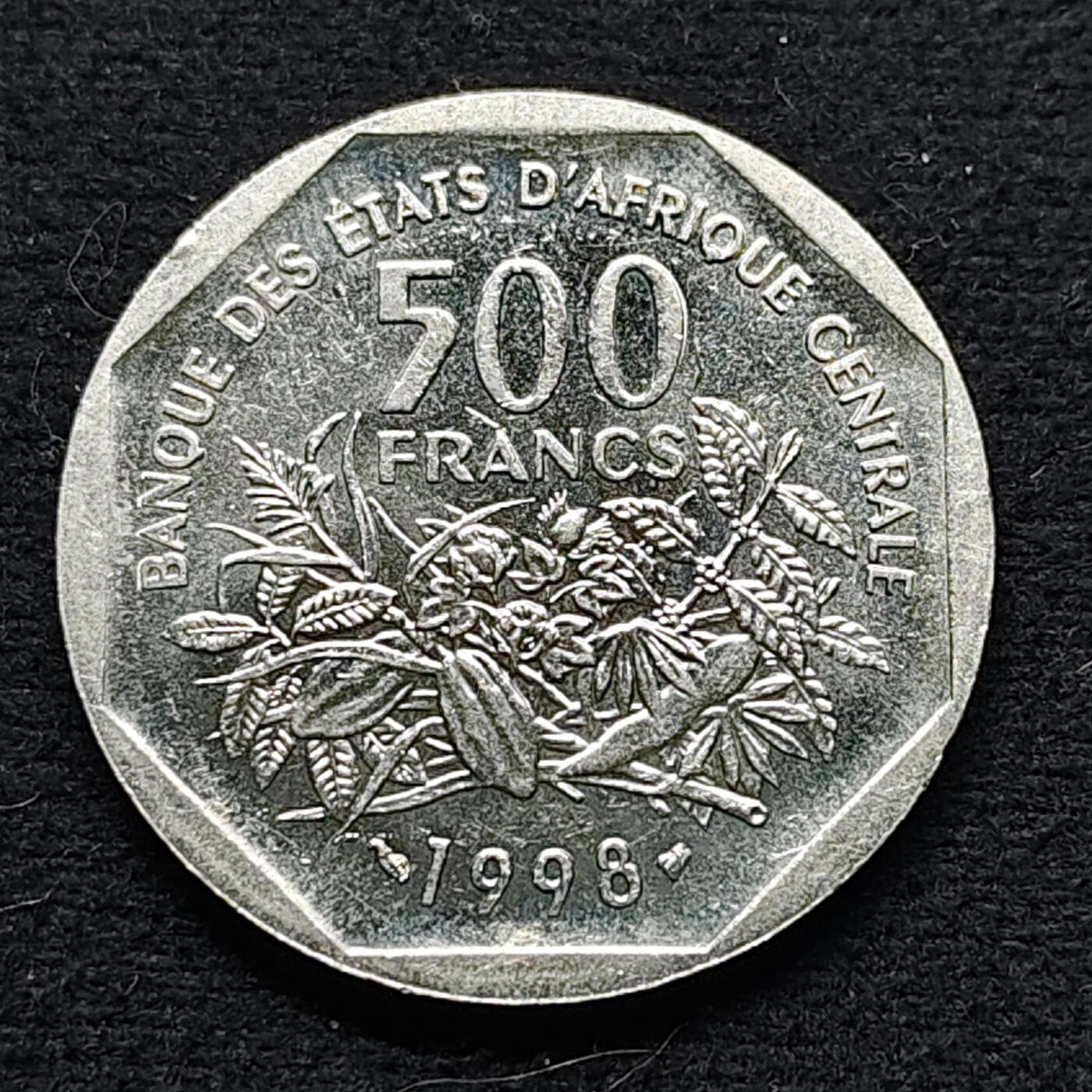 【全场包邮】纯粹捡漏拍472场（免费代拍第9场） 非洲中部地区1988年500法郎