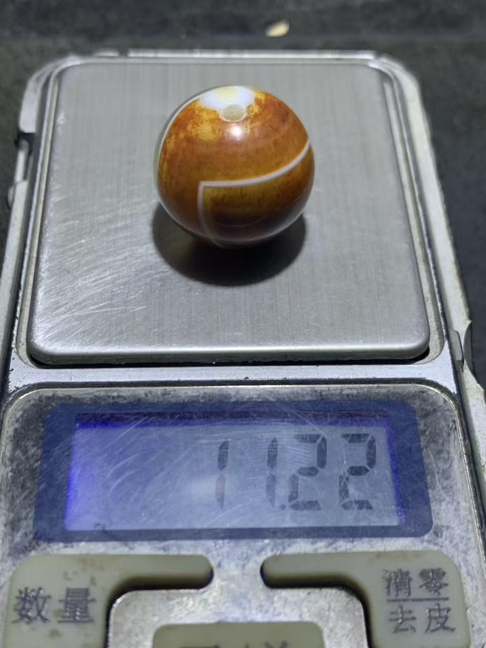 精美天眼高玉化龙纹缠丝玛瑙2.0圆珠一颗