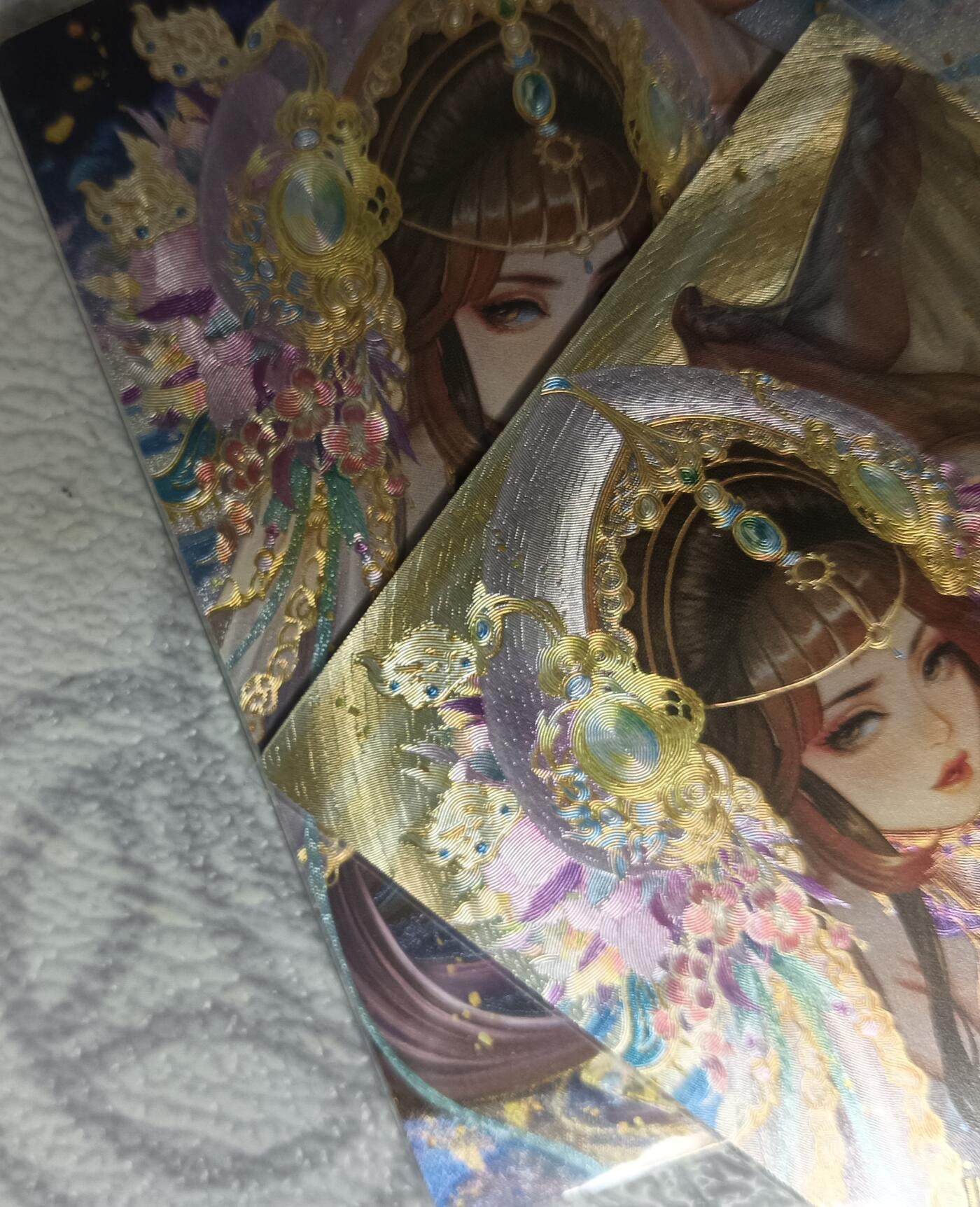 花开卡拍第44期（10月26号周日截拍，品控勿拍!!!拍品不寄存，运费5元，自制卡难免瑕疵，可能存在轻微撞角爆边等出厂瑕疵，品控介意勿拍！） 卡玩帕克 异界水浒神姬 智多星 吴用 1套2张 粗闪