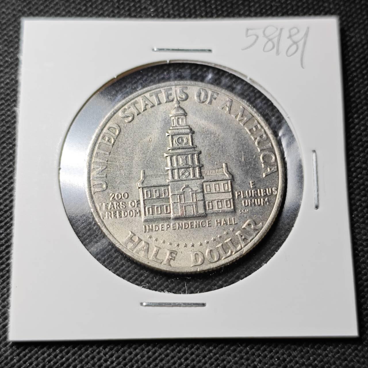 KK钱币收藏小铺  第358场  2月预留时间 周末发货  1976美国50分纪念币