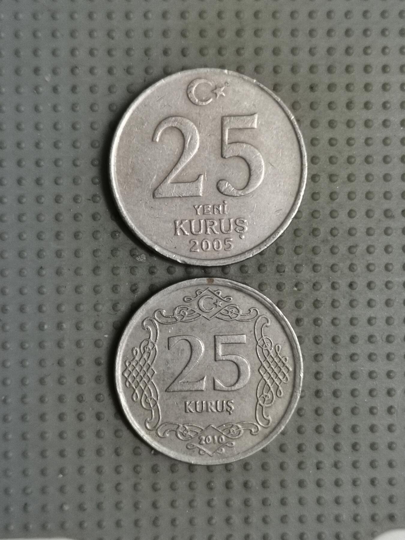 2025年第108场各国散币拍卖（总第108场） 土耳其25库鲁2枚