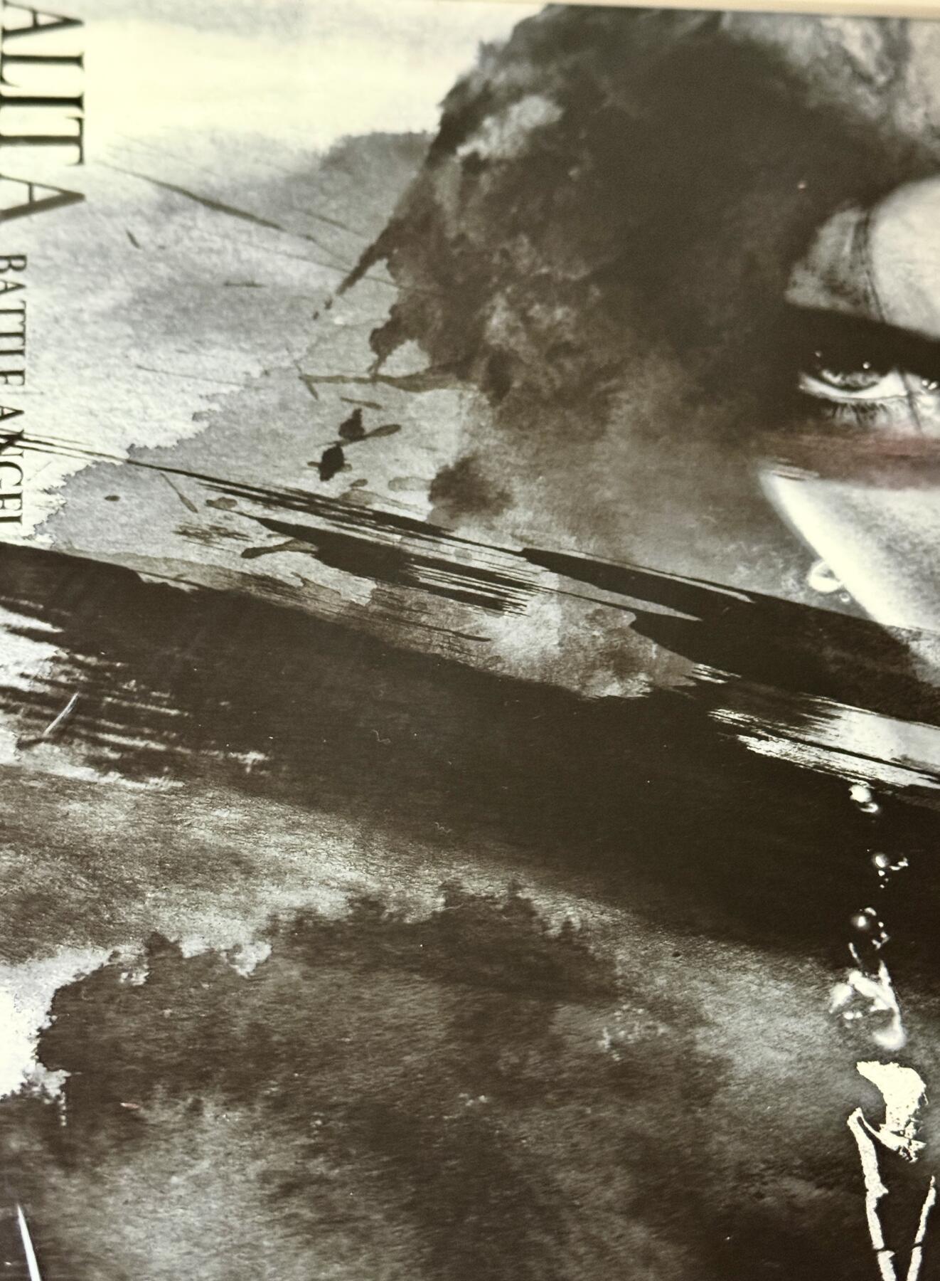 零元拍：《阿丽塔：战斗天使》水墨风格艺术海报，艺术微喷制作，配以精美装裱(因出展相框会有磕碰和裂痕，介意勿拍)，相框尺寸：422X562MM。