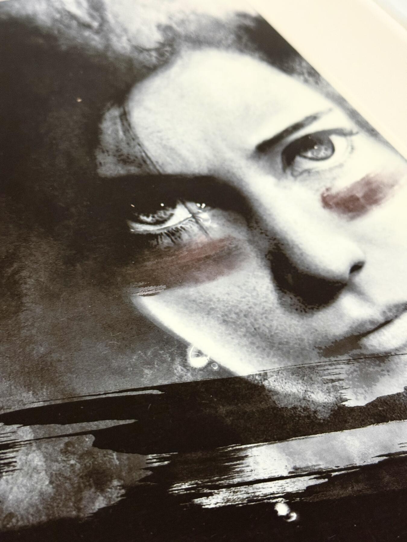 零元拍：《阿丽塔：战斗天使》水墨风格艺术海报，艺术微喷制作，配以精美装裱(因出展相框会有磕碰和裂痕，介意勿拍)，相框尺寸：422X562MM。