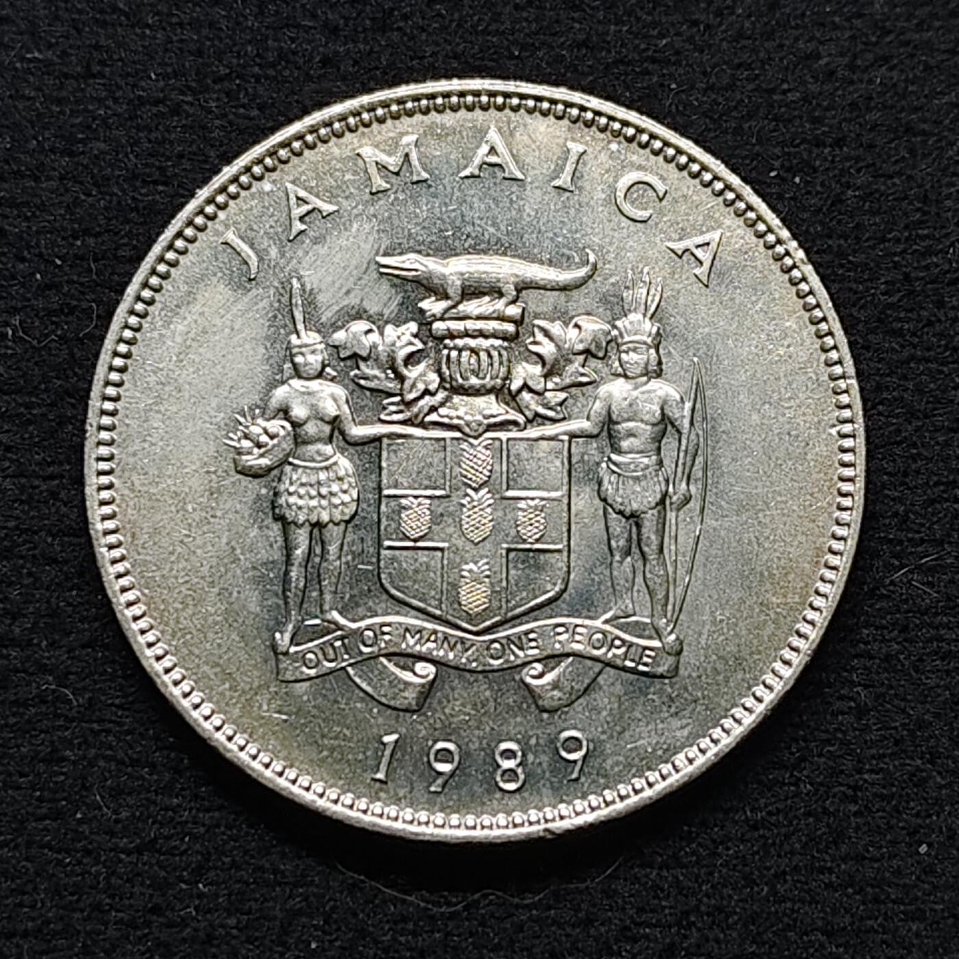 【全场包邮】纯粹捡漏拍472场（免费代拍第9场） 牙买加1989年25分国鸟红嘴长尾蜂鸟