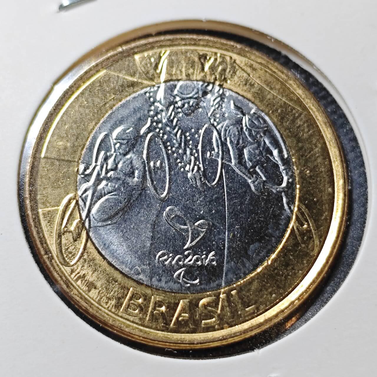 KK钱币收藏小铺  第358场  2月预留时间 周末发货  2016巴西1瑞尔双色币纪念币