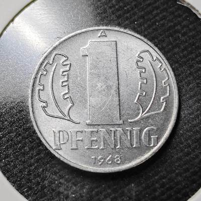 KK钱币收藏小铺  第358场  2月预留时间 周末发货 -  1968东德1芬尼 好品