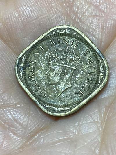 2025年第一百一十七场(总第一百四十三场）外国好品散币(免佣金) 英属印度1943年1/2安娜