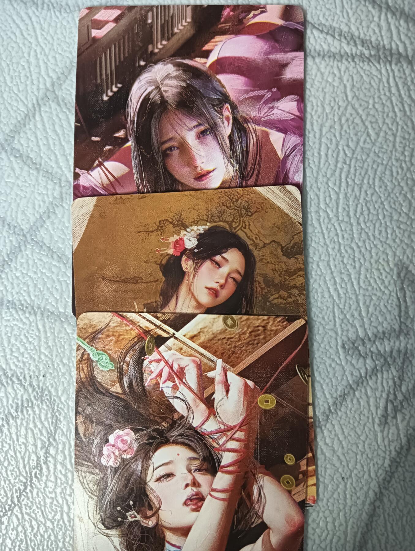 花开卡拍第44期（10月26号周日截拍，品控勿拍!!!拍品不寄存，运费5元，自制卡难免瑕疵，可能存在轻微撞角爆边等出厂瑕疵，品控介意勿拍！） 燎原人间传 大头卡 三张