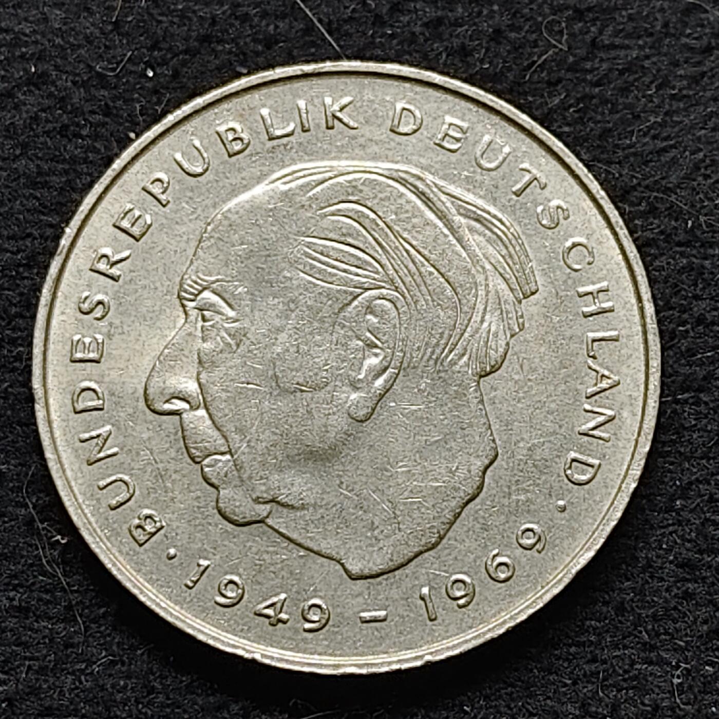 【全场包邮】纯粹捡漏拍472场（免费代拍第9场） 德国联邦德国1982年特奥多尔·豪斯2马克